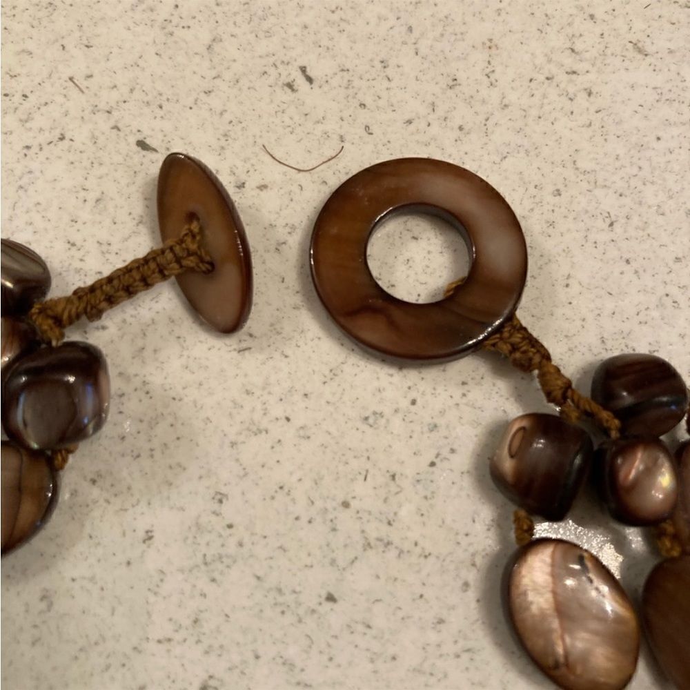 Natural Stone Multi Strand Necklace - Picture 4 of 11